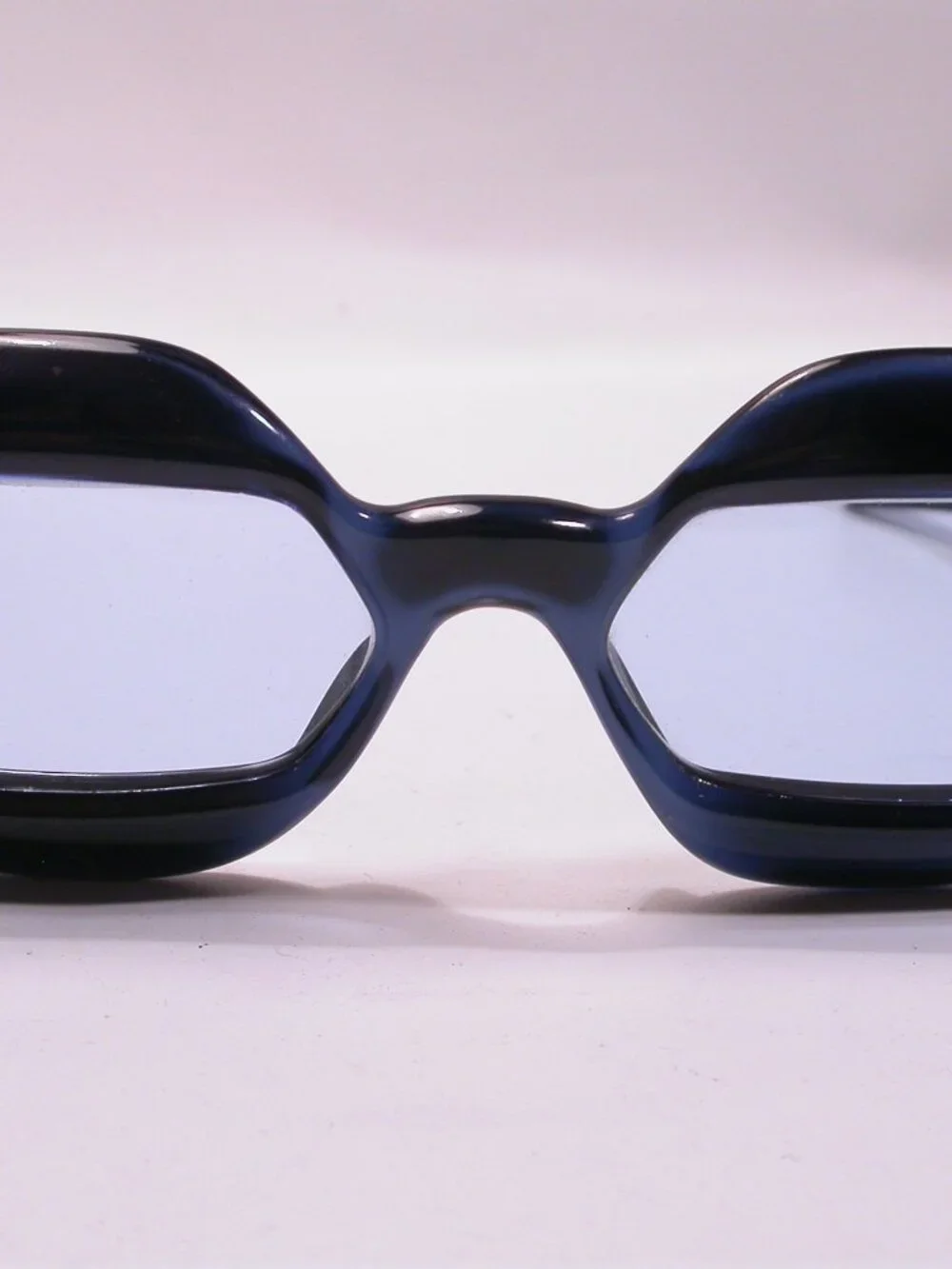 Vintage Mid Century Unusual Blue Pearl Tropic Cal Sunglasses Handmade France
